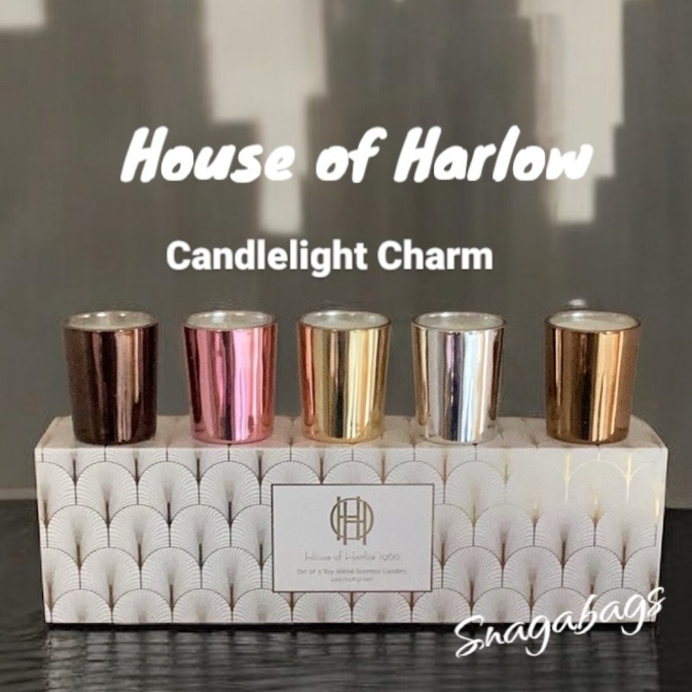 House Of Harlow 1960 New In Box Set Of 5 Soy Blend Scented Candles 2.5oz Each